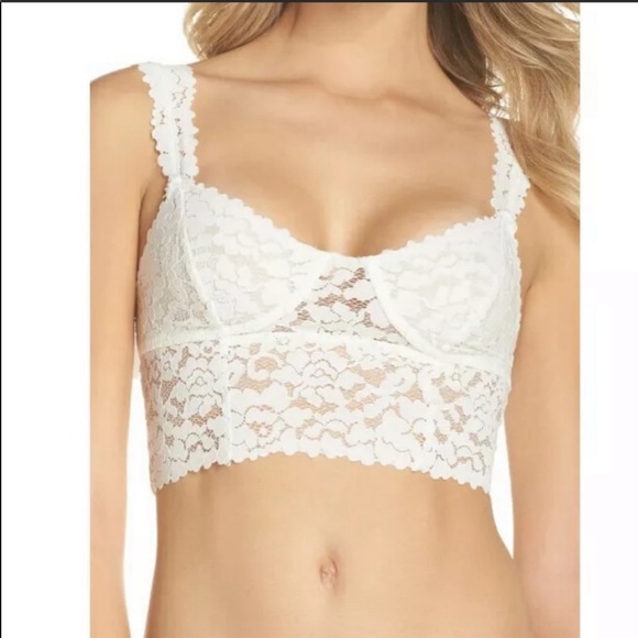 1️⃣ LEFT FP Dream Away White Floral Lace Bralette - Picture 2 of 6